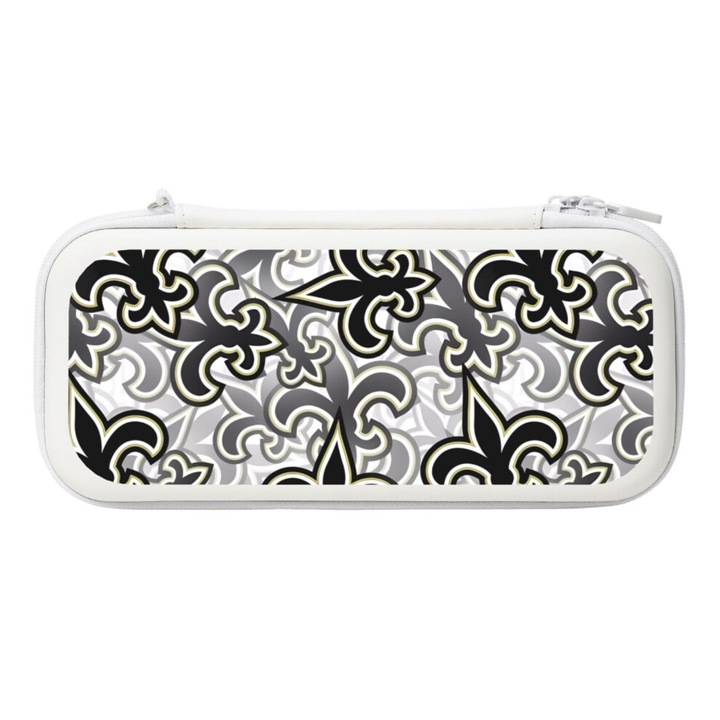 Geanta depozitare console gaming, 10 sloturi carduri, negru, 25x15x7cm