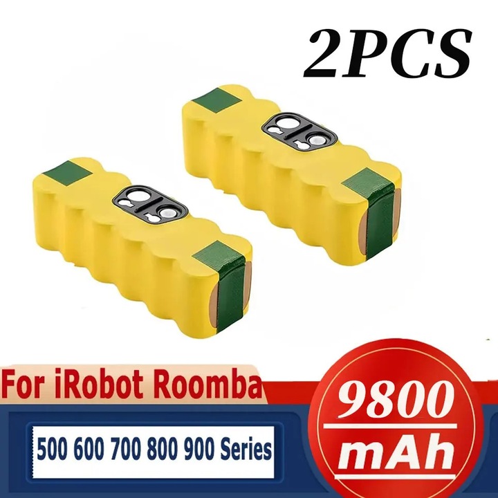 Acumulator pentru aspirator robot, baterie Li-Ion 14, 4V reincarcabila, 9800mAh, set 2 bucati, compatibil cu seria 500-900
