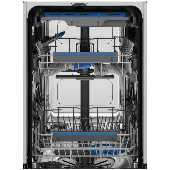 Masina de spalat vase incorporabila Electrolux EEG63430L, Seria 700, 10 seturi, 8 programe, AirDry, InfoLight, Brat SatelliteClean, Motor inverter, Clasa C, 45 cm