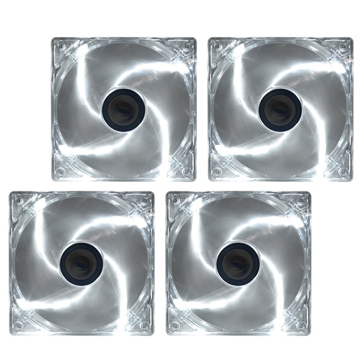Ventilátor PC 8x8cm, 4 db-os szett, többszínű OEM