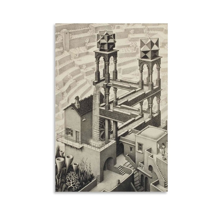 Абстрактна черно-бяла картина върху платно 38x50cm комплект