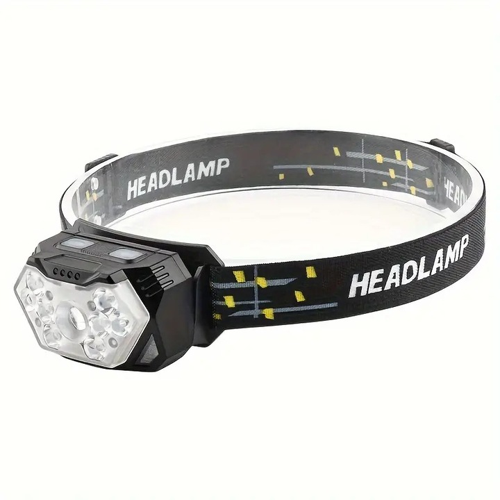LED челник 2000 лумена, сензор за движение, USB-C