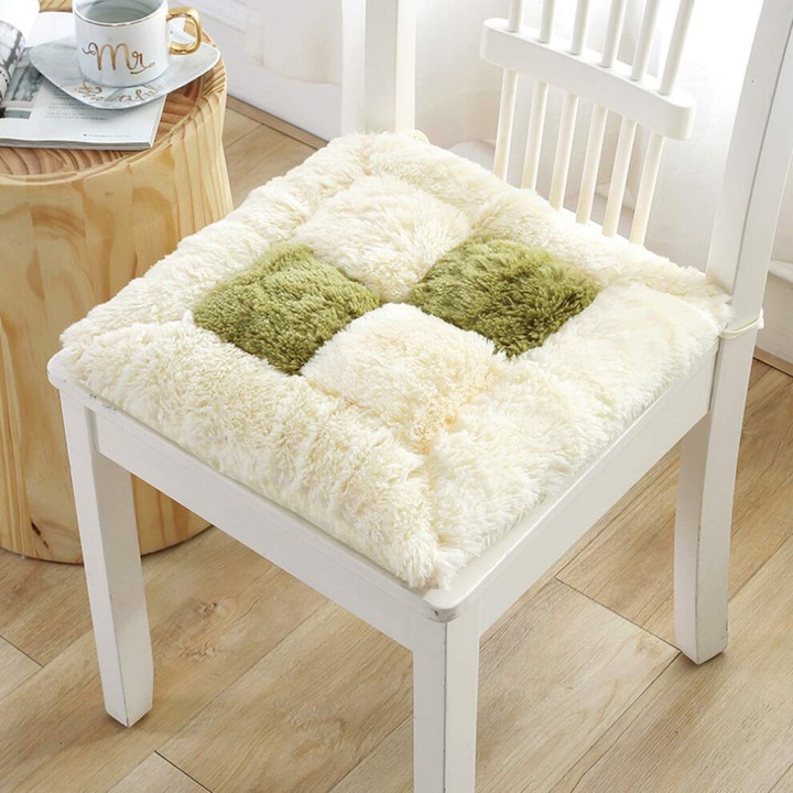 Perna scaun plus alb 40x40x4cm set 1 buc