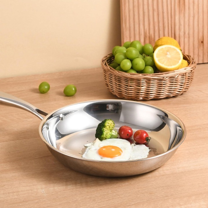 Tigaie inox 20x28cm, rezistenta, compatibila inductie, neacoperita