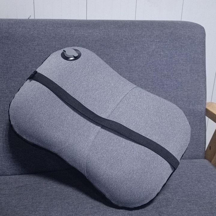 Felfújható hordozható fekete összecsukható párna 30x20cm