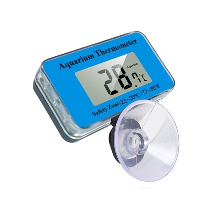 Termometru digital acvariu submersibil cu ventuza, dual Celsius/Fahrenheit, 10x3cm