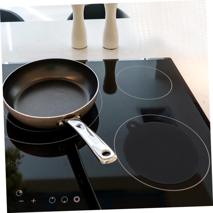Set 2 covorase protectoare din silicon pentru plite electrice si inductie, rezistente la caldura, antiderapante, 30x30cm