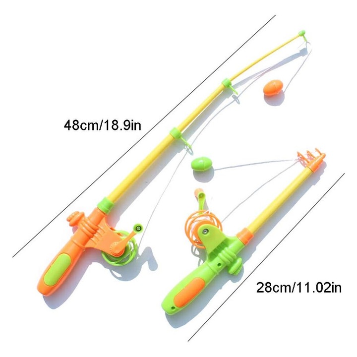 Horgászjáték szett mágnessel, 48cm, többszínű