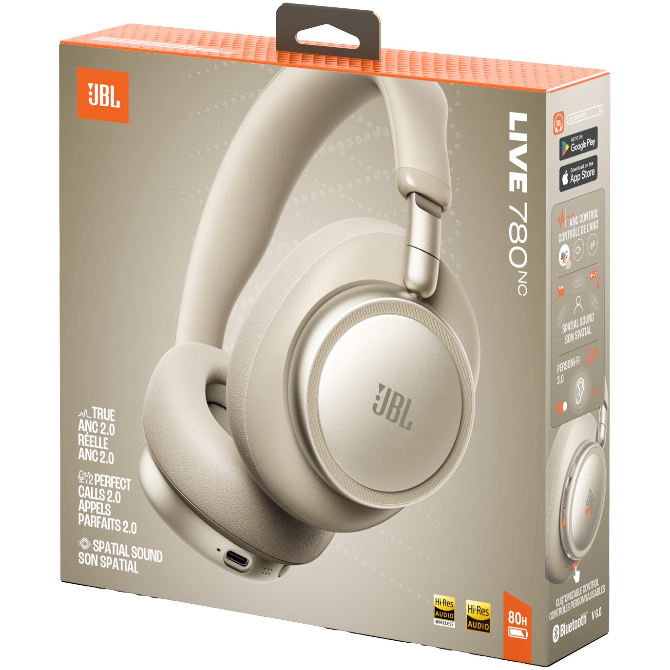 Casti wireless over-ear JBL LIVE 780NC, True adaptive Noise