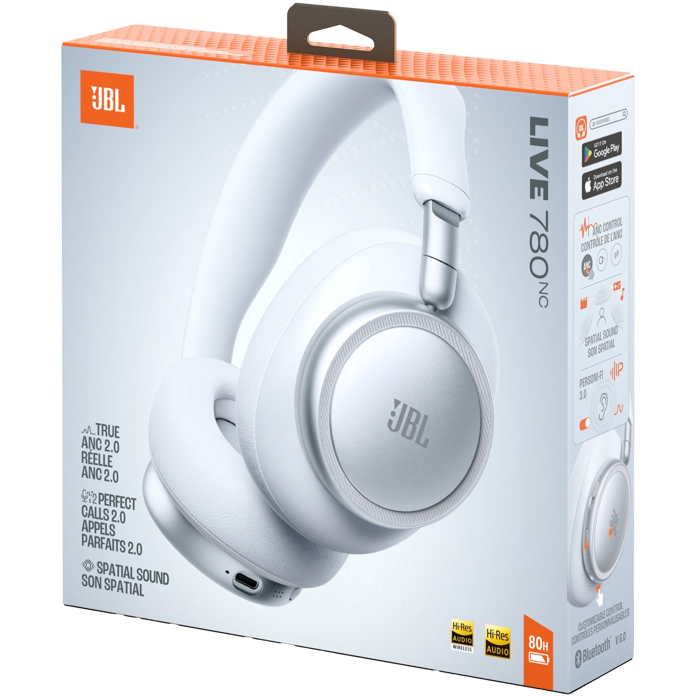 Casti wireless over-ear JBL LIVE 780NC, True adaptive Noise