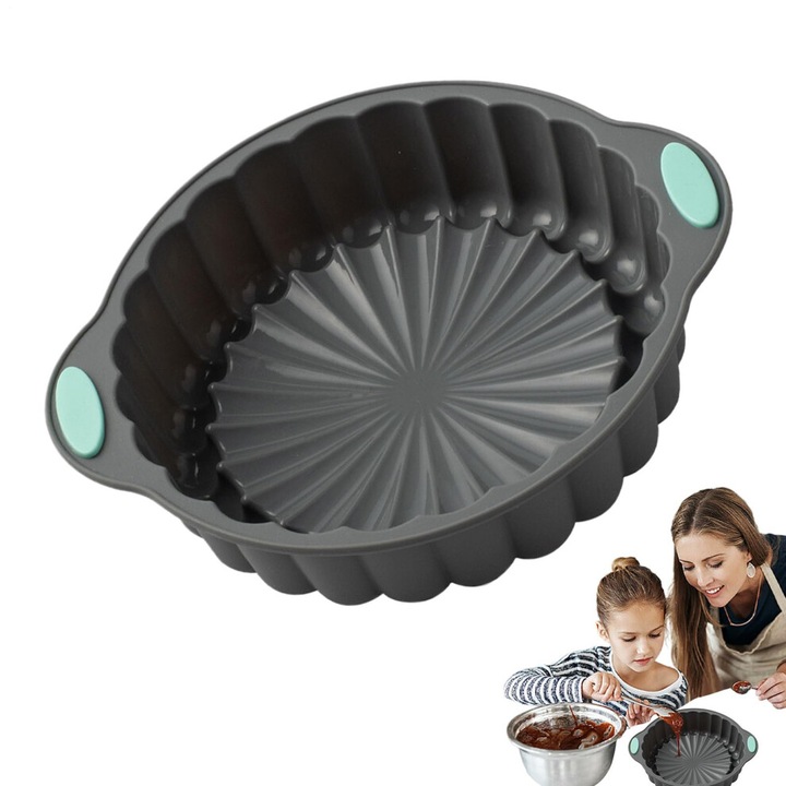 Forma silicon rotunda fluture, reutilizabila, mare, portabila, 40x230°C