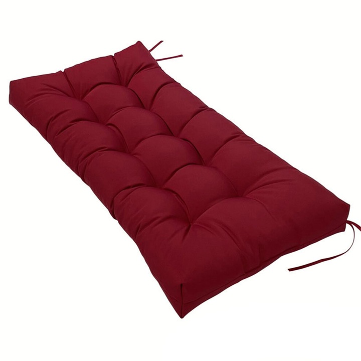 Perna pentru banca gradina 2-3 locuri, impermeabila, burgundy, 130x50cm