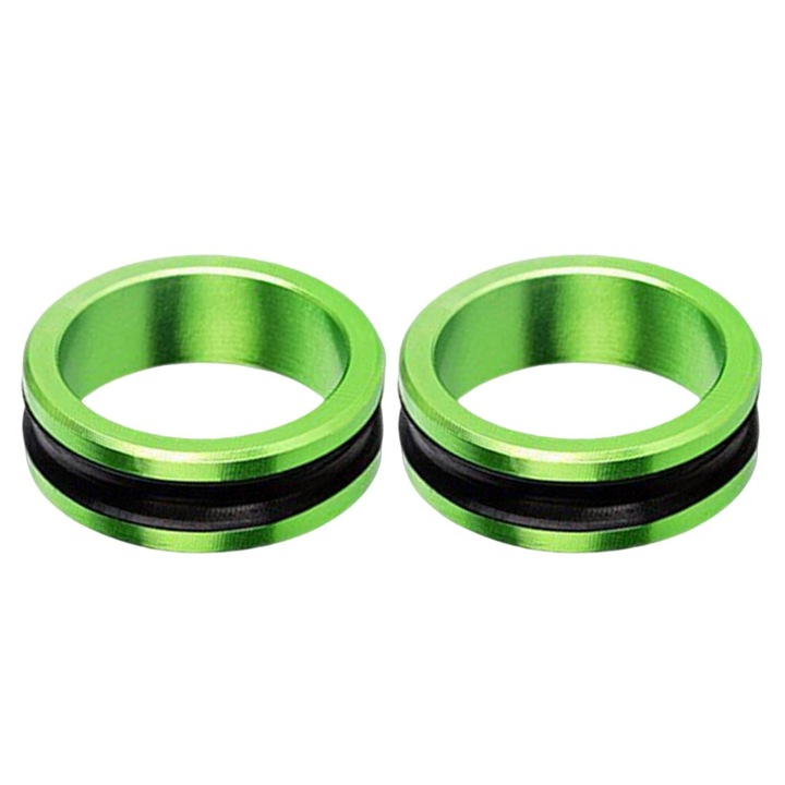 Set 2 inele pescuit aluminiu verde antiderapant 10x3cm