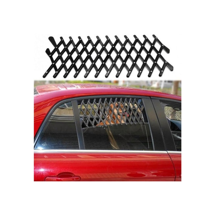 Gard de siguranta pentru animale, 2 bucati, material PP, negru, dimensiuni universale