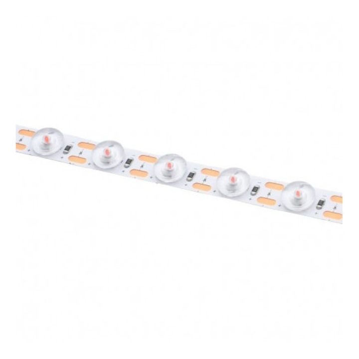 2835 LED szalag lencsével - 24V - 480 LED - 220W, IP20 Piros fény, Tekercs/10m