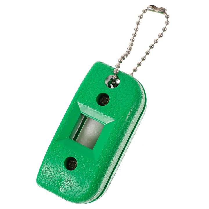 Ascutitoare portabila patine gheata, alb, compact, antiderapant, cu lant