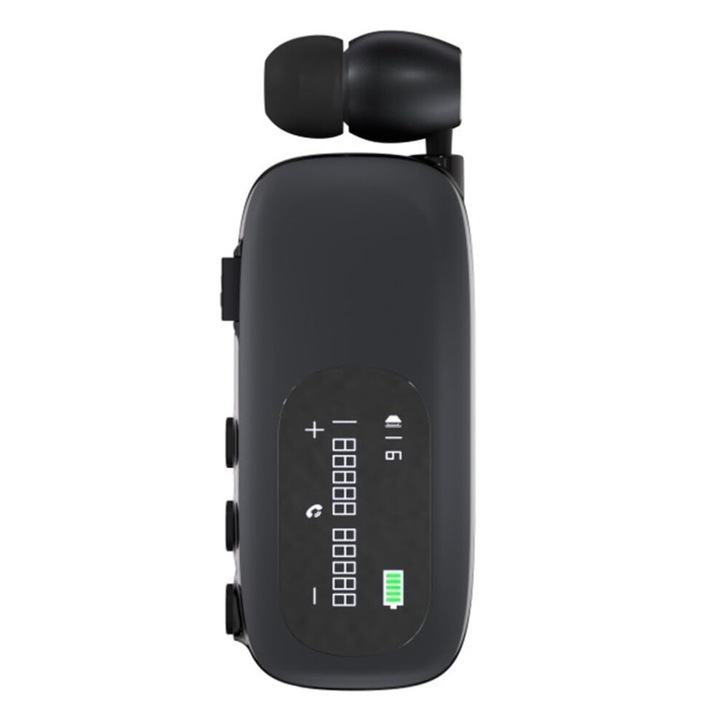 Vezeték nélküli Bluetooth 5.4 fejhallgató, matt fekete, 50Hz-50kHz, 10m hatótávolság