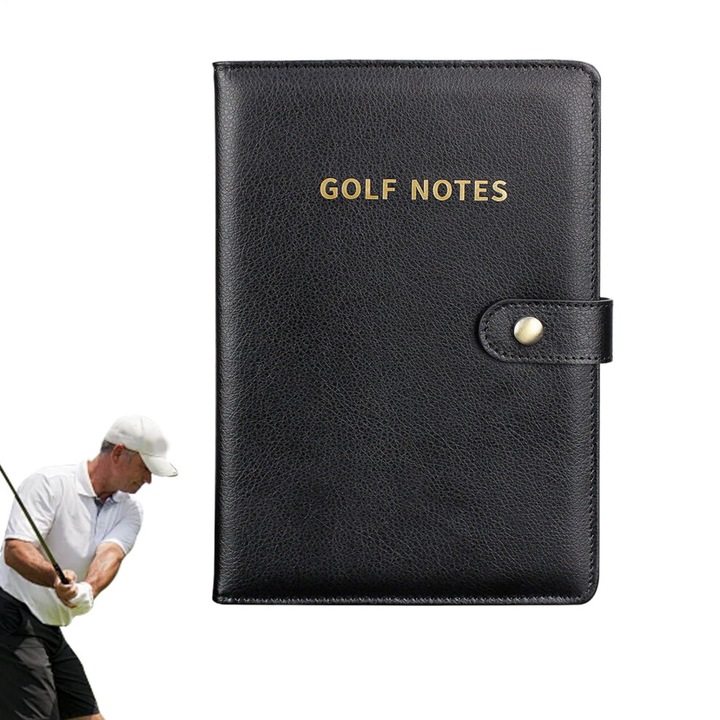 Carnet golf ergonomic, multipagina, negru, 21x14cm