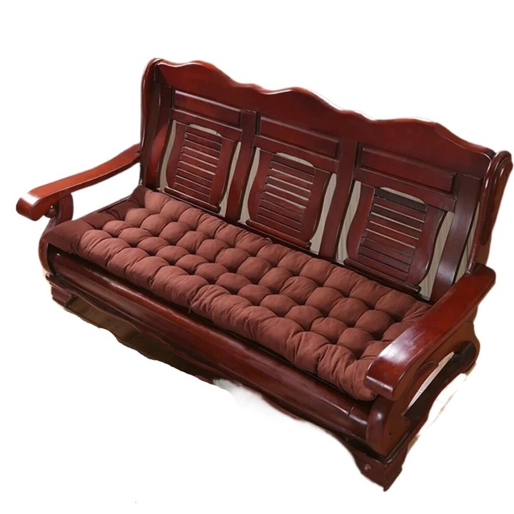 Perna pentru sezlong 48x150cm, confort moale, maro cafea, exterior