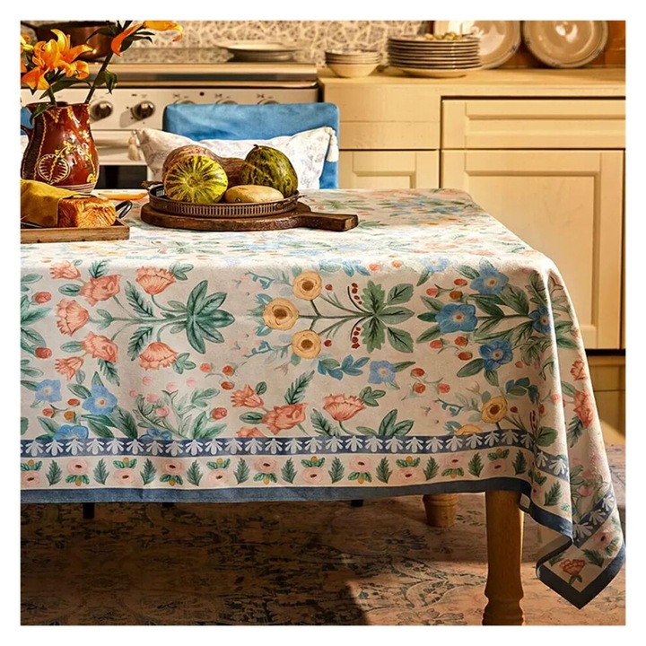 Téglalap alakú asztalterítő, vintage rusztikus, 140x20cm, poliészter, folt- és gyűrődésálló