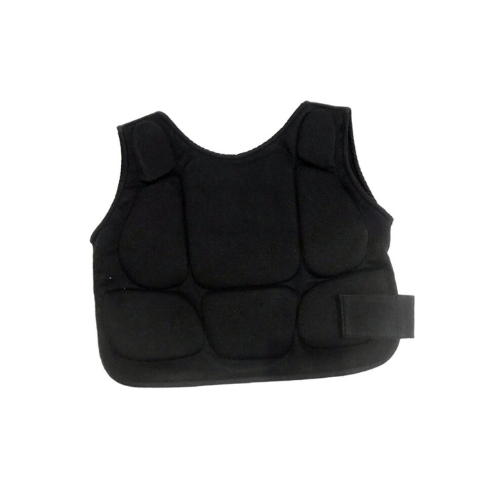 Vesta protectie corp pentru arte martiale, spuma, reglabila, negru, marime universala