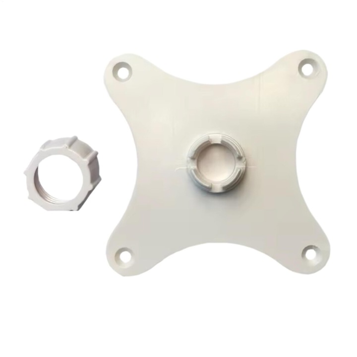Monitor rögzítő adapter 75x75mm, 17mm golyó, fehér, rugalmas, stabil, 360°-os forgatás