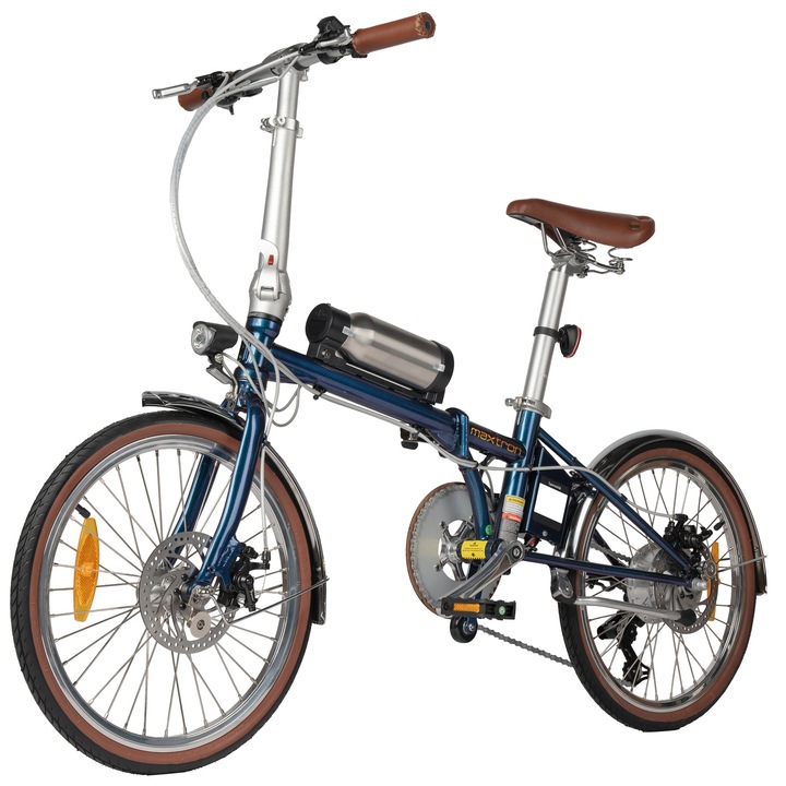 Maxtron Smart20 Összecsukható Elektromos Kerékpár, 250W Motor, 36V 5.2Ah Akkumulátor, Max. sebesség 25km/h, 20*1.35'' Defektálló Kerekek, Shimano 7 Sebesség, Lila