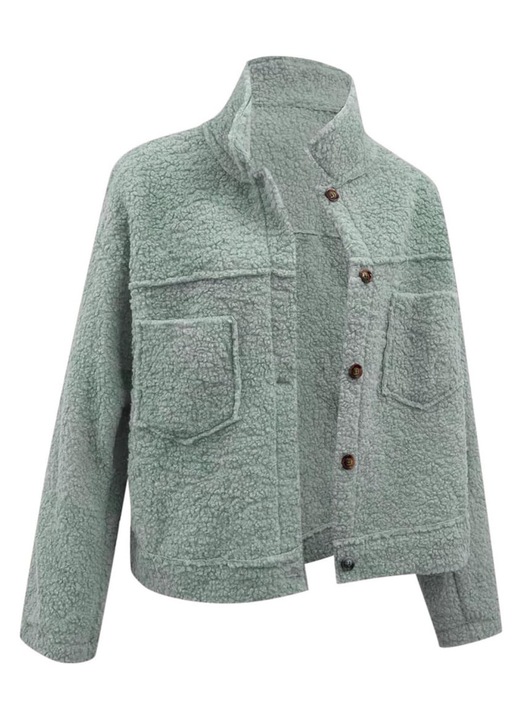 Geaca dama, din fleece, confortabil, verde, L INTL