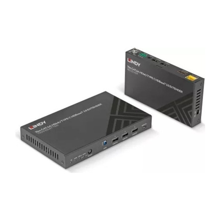 Extender HDMI Lindy 38346, 1 x HDMI, Fekete
