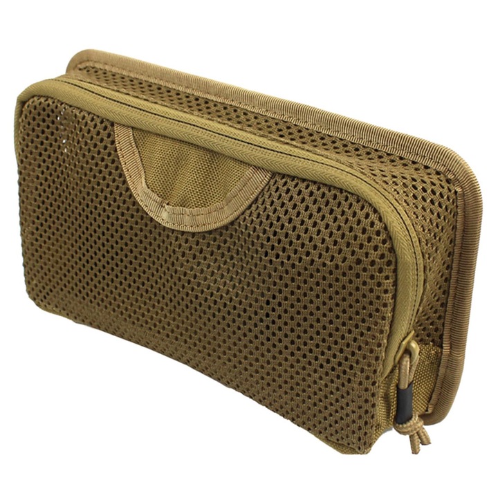 Nylon utility táska 7.5x5x2 inch, sár, kompakt túrázáshoz és horgászathoz