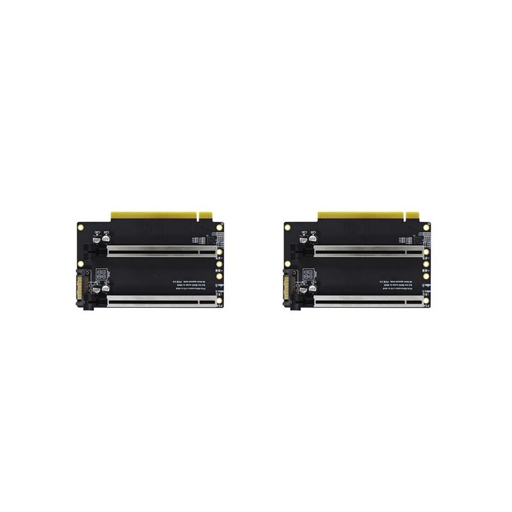 Placa de expansiune PCIe 3.0 x16 la 2x PCIe x8, negru, 40.4mm
