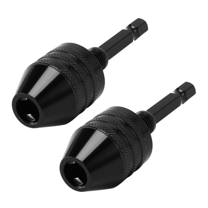 Set 2 mandrine electrice prindere rapida 0.3-8mm negru 38x34mm