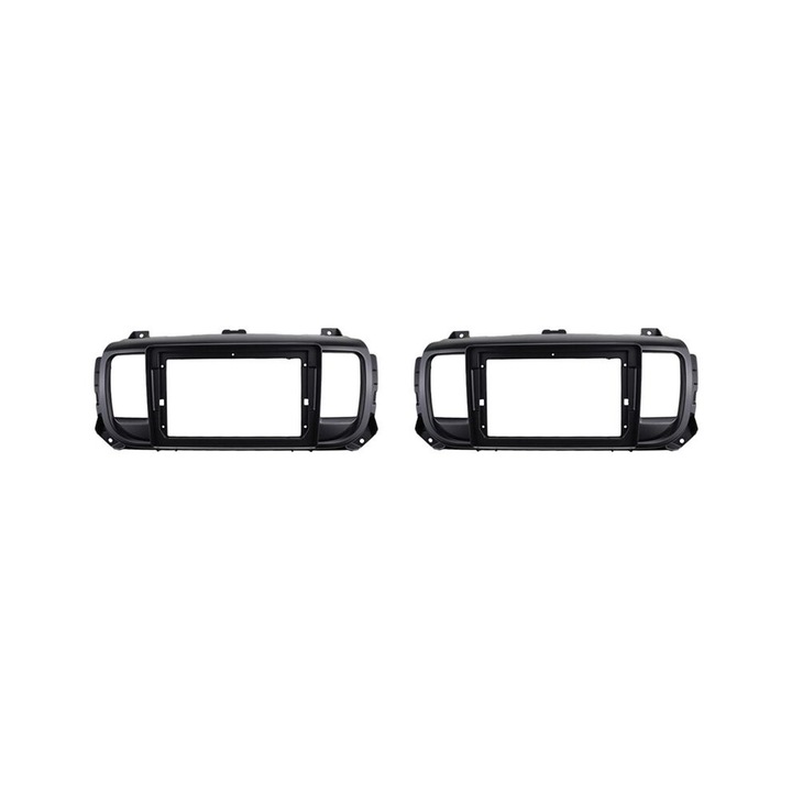 Rama radio auto 9 inch, set 2 buc, negru, ABS, pentru Dispatch ProAce Expert Traveller 2016+
