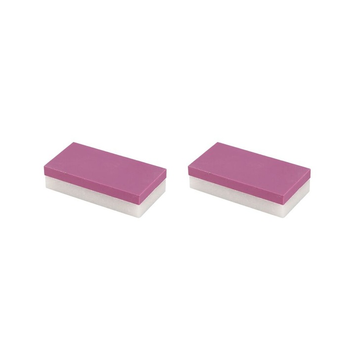 Kétoldalas élezőkövek készlet, 3000 10000 szemcseméret, piros fehér, 50x25x10mm