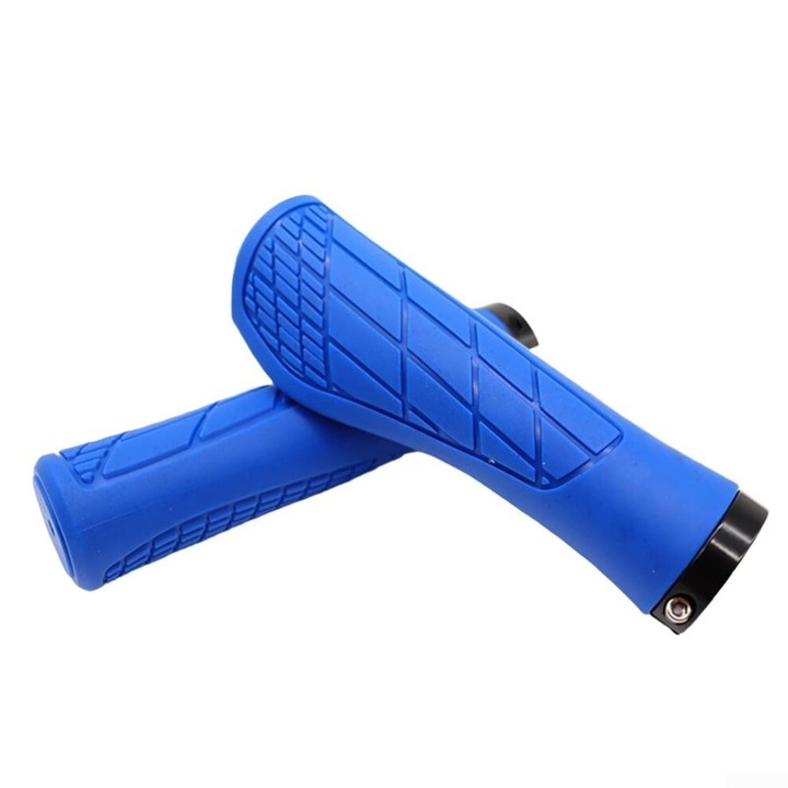 Kerékpár markolat, kék, 22mm, 2 darabos szett, ergonomikus, csúszásmentes