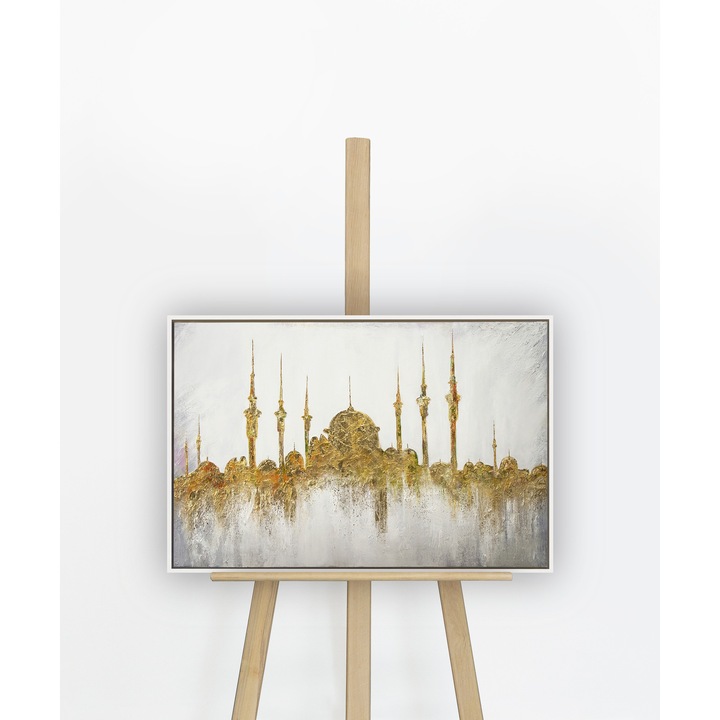 Ръчно рисувана картина "Mosque" – 60x40 см, платно, акрил, декоративна рамка