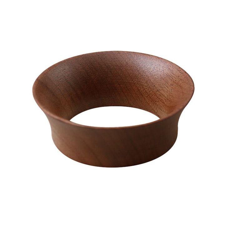 Inel dozator cafea din lemn nuc magnetic 51mm maro
