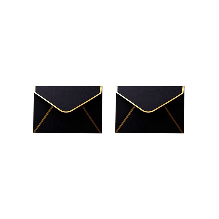 Fekete borítékok 10x7.5cm, 100 db-os szett