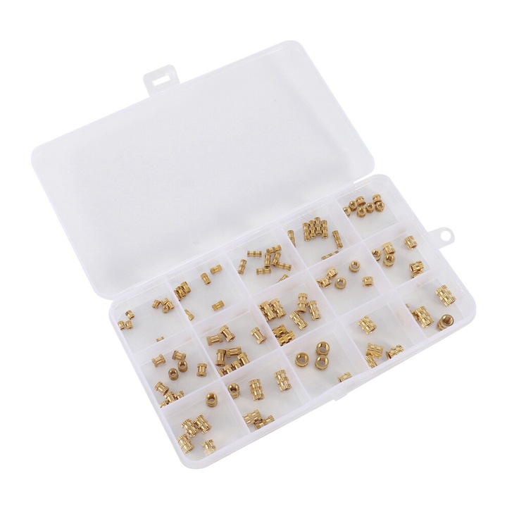Set piulite insertie alama pentru imprimare 3D multicolor diverse dimensiuni