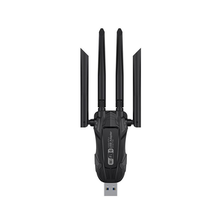 Placa retea wireless USB dual band 600Mbps negru 5dBi 2.4Gx5.8G