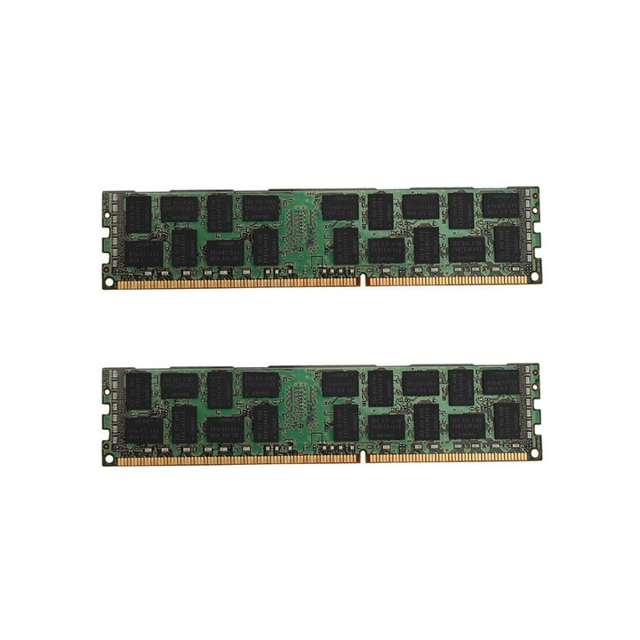 2x 8GB DDR3 1333MHz ECC Registered RAM készlet, zöld, 13.3x3cm