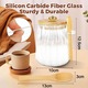 Set 2 borcane din sticla, AFKSMILE, Recipient depozitare in Bucatarie, 700 ml, Conic, Suprafata Exterioara Striata, Capace cu garnitura din silicon, Cu lingurita din lemn, Impermeabil, Pentru zahar, cafea, ceai sau condimente, 10*8*12.5cm, Transparent