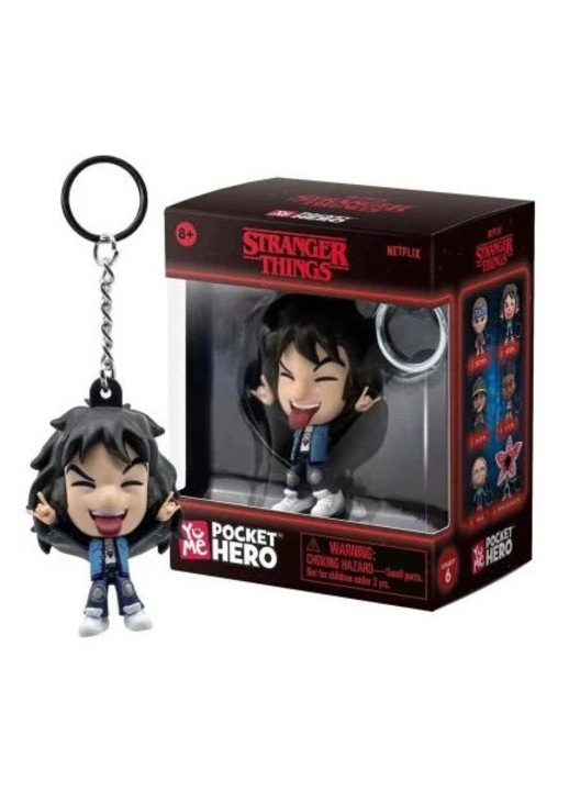 Gyűjtői kulcstartó STRANGER THINGS Upside Down sorozat, Eddie Munson karakter, EREDETI licencelt termék, YUME