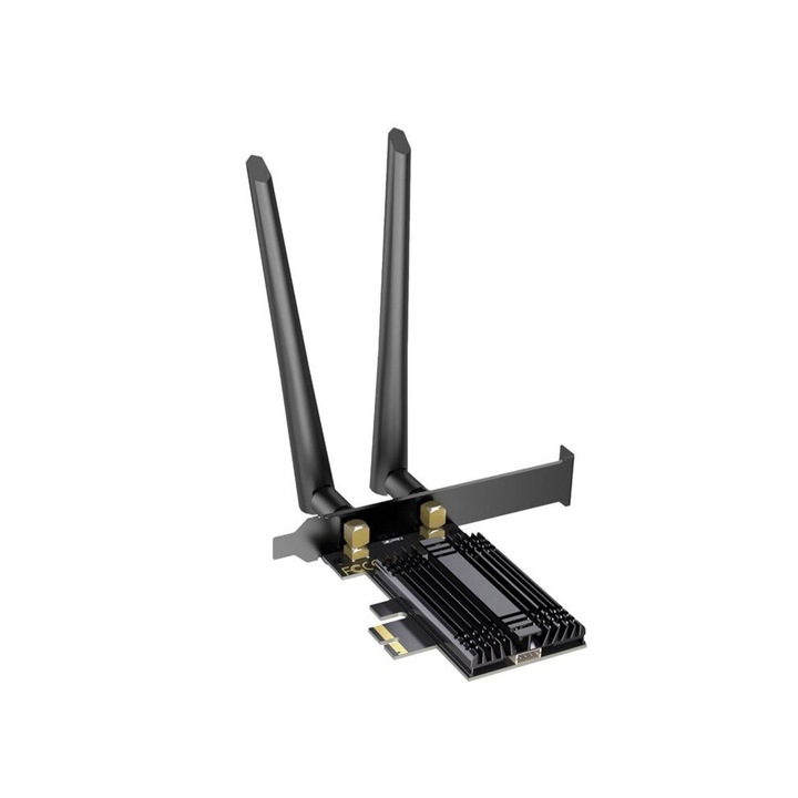 Placa wireless WiFi 7 BE200 negru 5.4 PCI-E 2.4x5x6 GHz 8774 Mbps