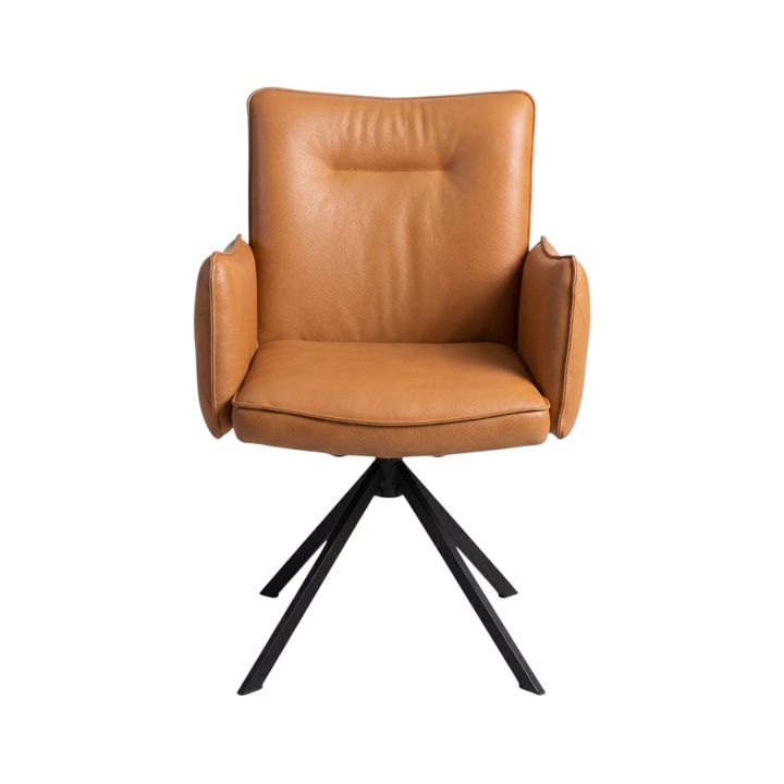 Scaun Ana Marie, Piele Naturala, IDL Camel, 57cmx63cmx92cm