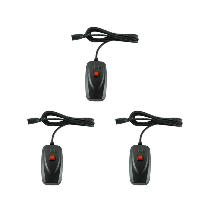 Univerzális 3 tűs XLR kábelvezérlő 400W 900W füstgéphez, 2.5m, fekete, 3 db-os szett