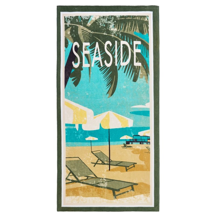 Prosop de plaja Hotel Supplier SEA SIDE, 75 x 154 cm, bumbac 100%, 280 GSM