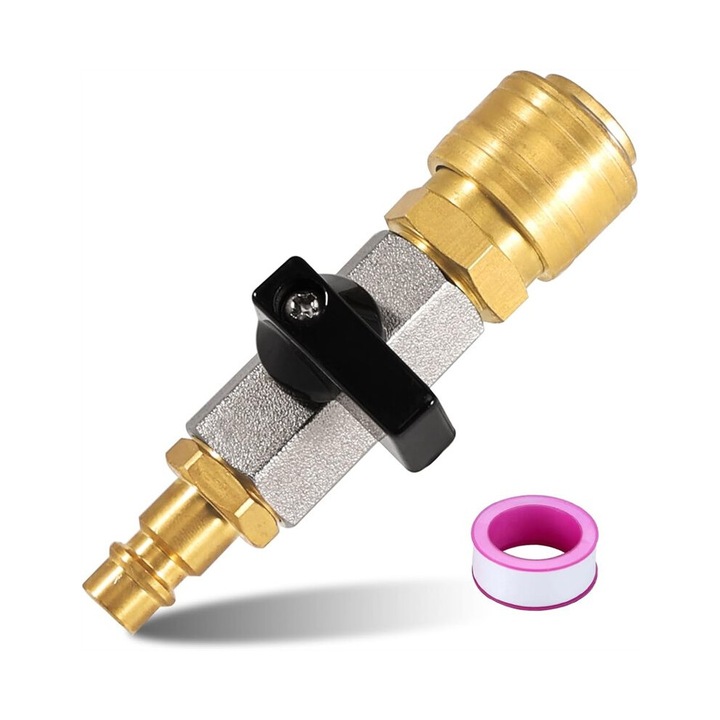 Robinet aer comprimat, alama, 1/4 inch, cu banda etansare
