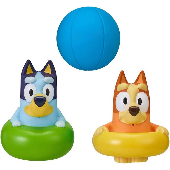 Bluey játékszett - Vízisugár játékok fürdőbe, 2 figurával