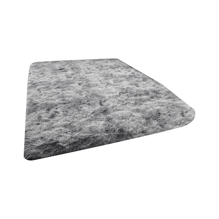 Covor living 160x230cm gri moale antiderapant poliester